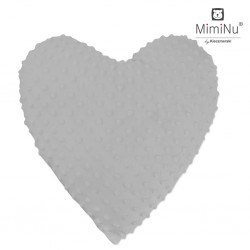Poduszka SERCE MINKY SZARY